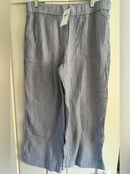 J. Jill Pants - J. Jill Blue Striped Wide-Leg Pants